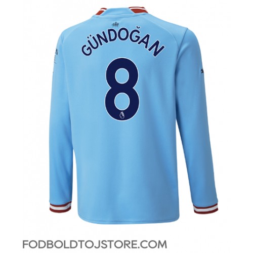 Manchester City Ilkay Gundogan #8 Hjemmebanetrøje 2022-23 Langærmet